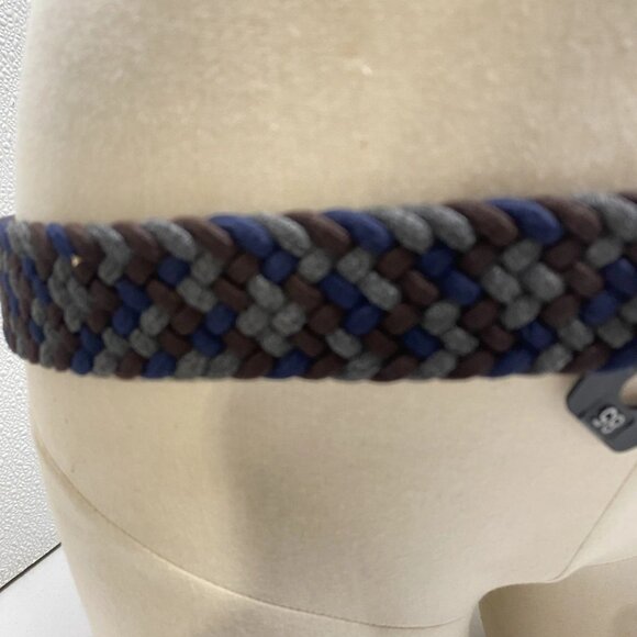 NEW BRAX Men's Haka Woven Multicolor Belt Size S (32-33) Blue/Grey/Brown - Picture 13 of 15
